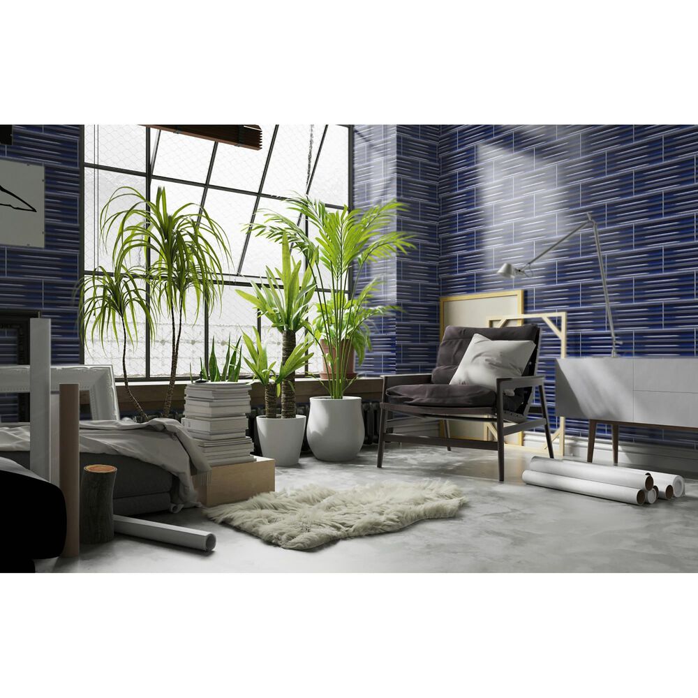 Emser Tubage Navy 7&quot; x 16&quot; Porcelain Tile, , large