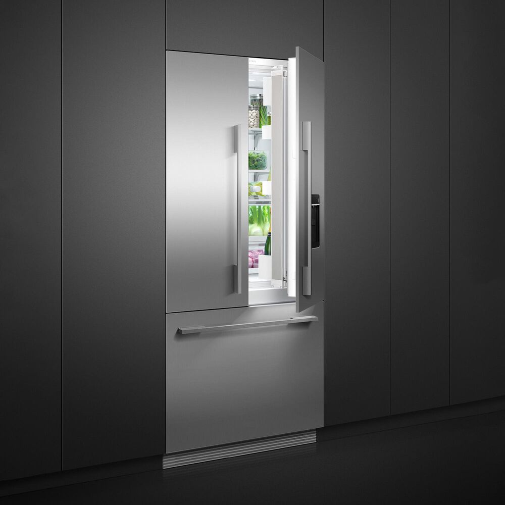 Fisher and Paykel 3-Piece Contemporary Square Handle Kit for RS32A French Door Refrigerator in Stainless Steel, , large