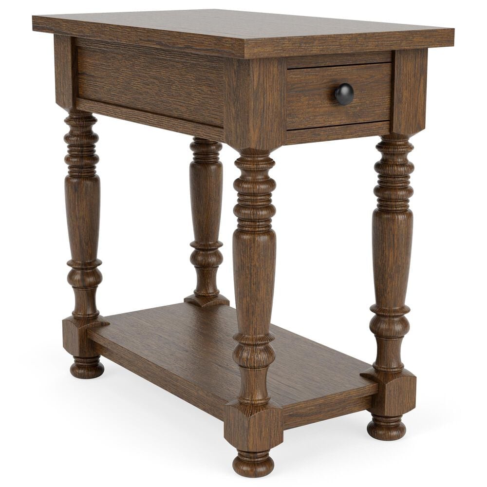Riverside Furniture Eastlake Chairside Table in Whiskey Oak, , large