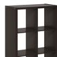 HOMLUX 8-Cube Reversible Open Back Bookshelf in Dark Oak, , large