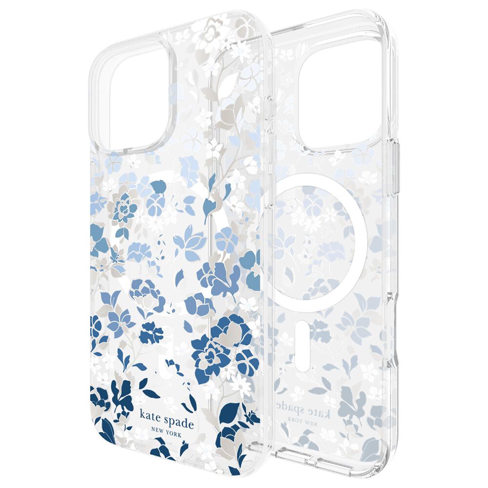 Kate Spade Protective MagSafe Case for Apple iPhone 16 Pro Max in Flowerbed Blue, , large