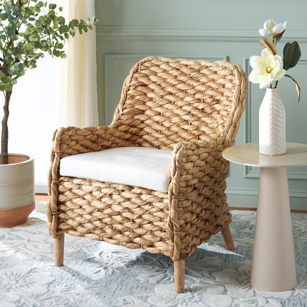 Safavieh Purrl Hyacinth Accent Chair in White, , large