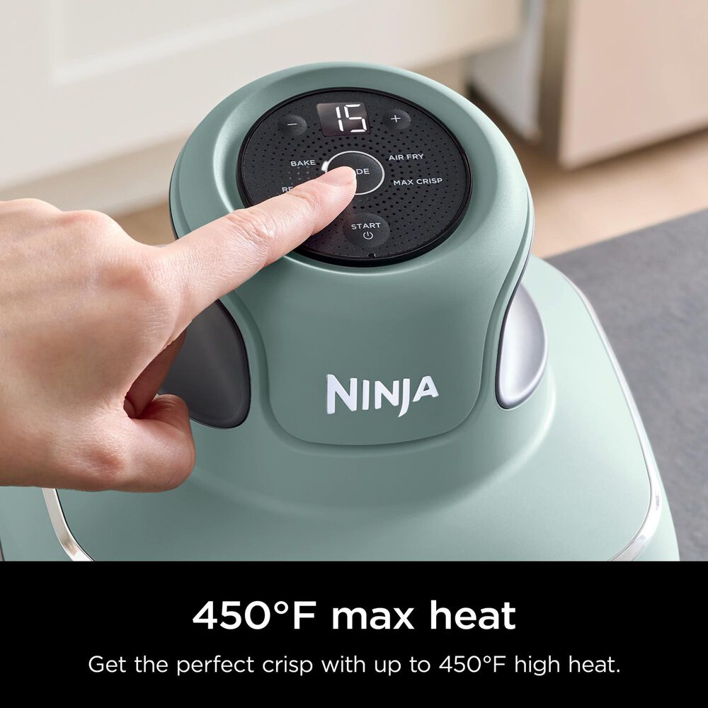 Shark Crispi 4-In-1 Portable Glass Air Fryer Cooking System in Sage Green, , large