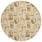 Dalyn Rug Company Kendall KE18 8" Round Parchment Area Rug, , large