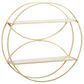 CosmoLiving by Cosmopolitan 22" x 22" Wall Shelf in Gold and Light Natural Brown, , large