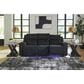 Ashley Forest Lake Power Reclining Sofa with Adjustable Headrest in Black Velvet, , large