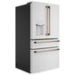Cafe 27.8 Cu. Ft. Capacity 4-Door Smart French Door Refrigerator in Matte White, , large