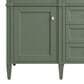 James Martin Vanities Brittany 60" Double Bathroom Vanity in Smokey Celadon with 3 cm Charcoal Soapstone Quartz Top and Rectangular Sinks, , large