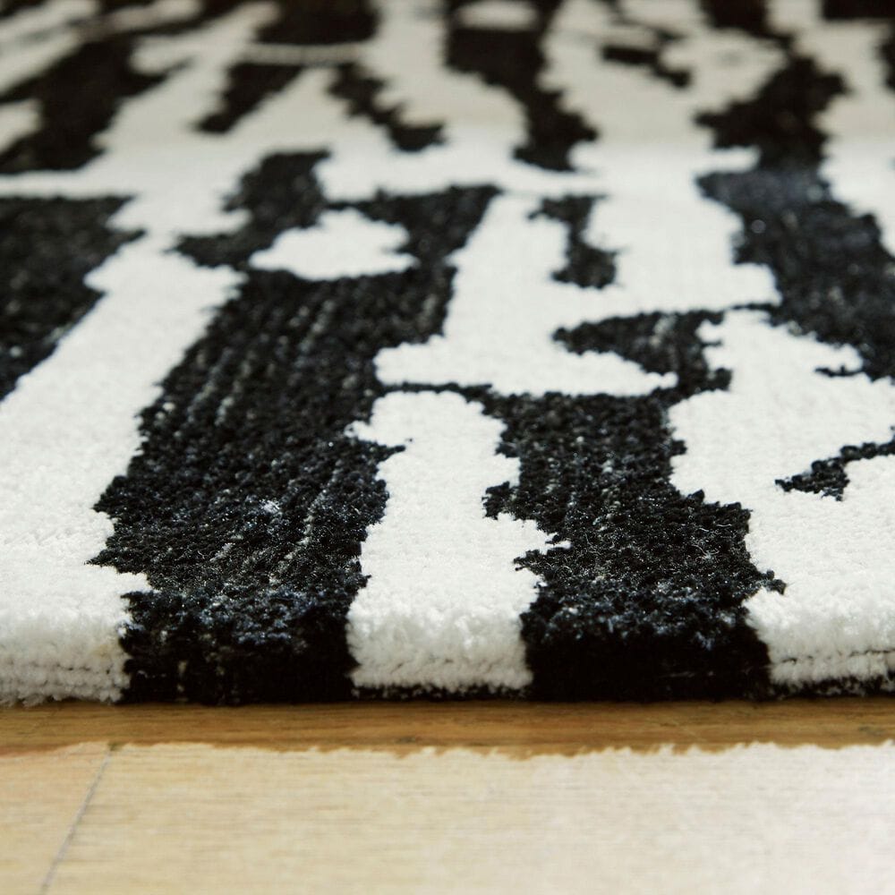 Ashley Bramshaw 5&#39; x 7&#39; Black and Ivory Area Rug, , large
