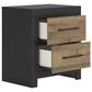 Ashley Vertani 2-Drawer Nightstand in Black and Honey Brown, , large