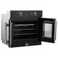Forno Asti 30" Single Electric Wall Oven with French Door in Black, , large