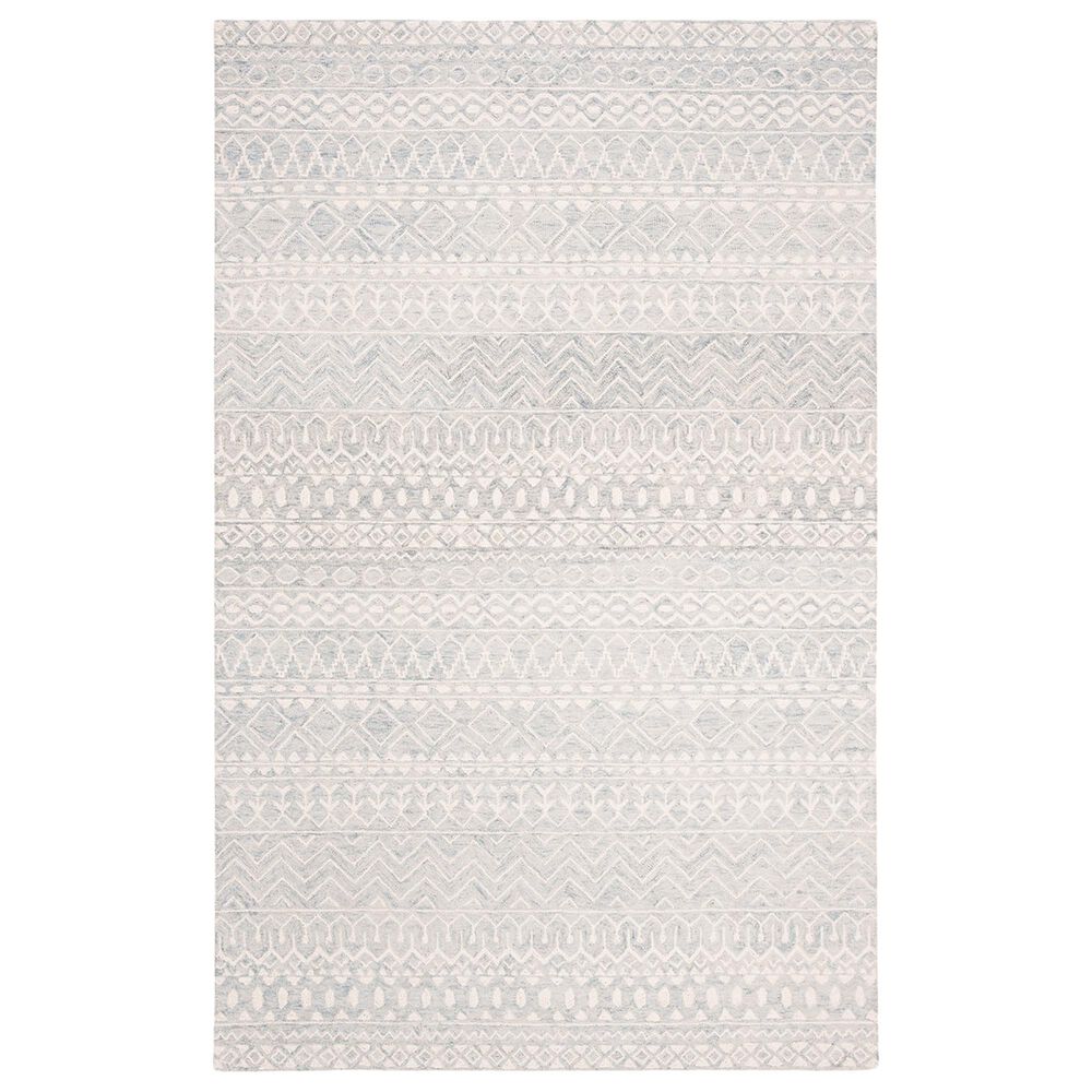 Safavieh Micro-Loop 3" x 5" Aqua and Ivory Area Rug, , large