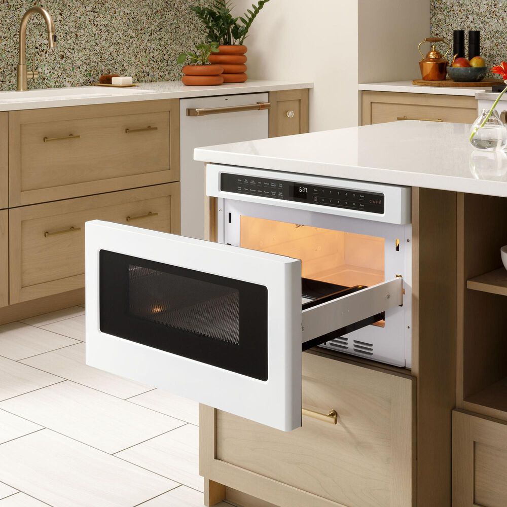 Cafe 24&quot; Built-In Microwave in Matte White, , large