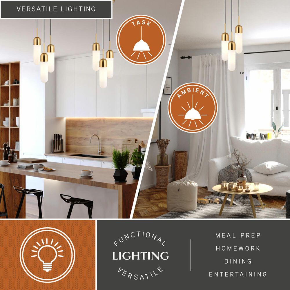 Vaxcel International Co. Ltd. Thalia 3-Light Pendant in Antique Gold, , large