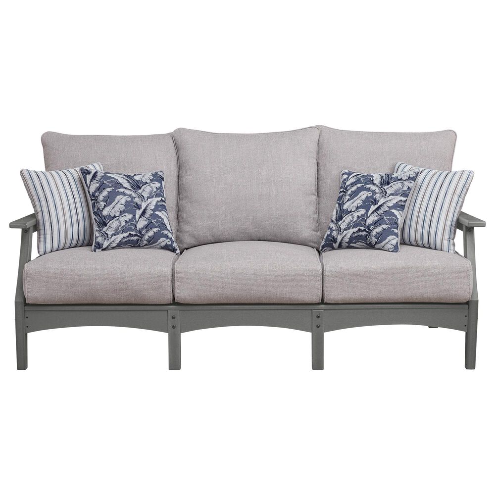 Ashley Cove Beach Outdoor Sofa with Cushion in Gray, , large