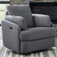 Ashley Alainmont Next-Gen Nuvella Power Swivel Recliner in Salt and Pepper, , large