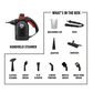 Dirt Devil 7-in-1 Handheld Steamer in Black, , large