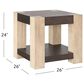 Bassett Mirror Harmony Square End Table in Carbon Mindi and Blonde Acacia, , large