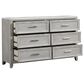 New Heritage Design Fiona 6-Drawer Dresser in Mist Gray and White, , large