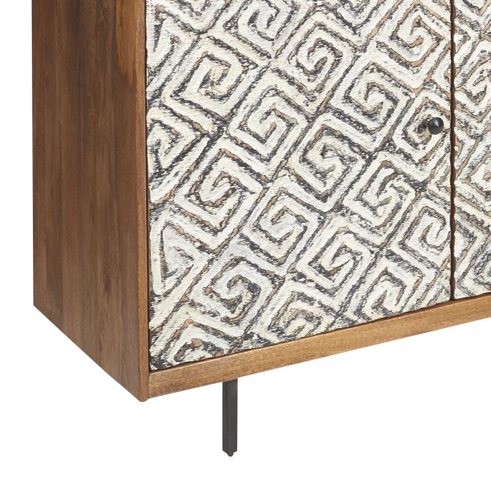 Ashley Kerrings Accent Cabinet in Natural, Black and Ivory, , large