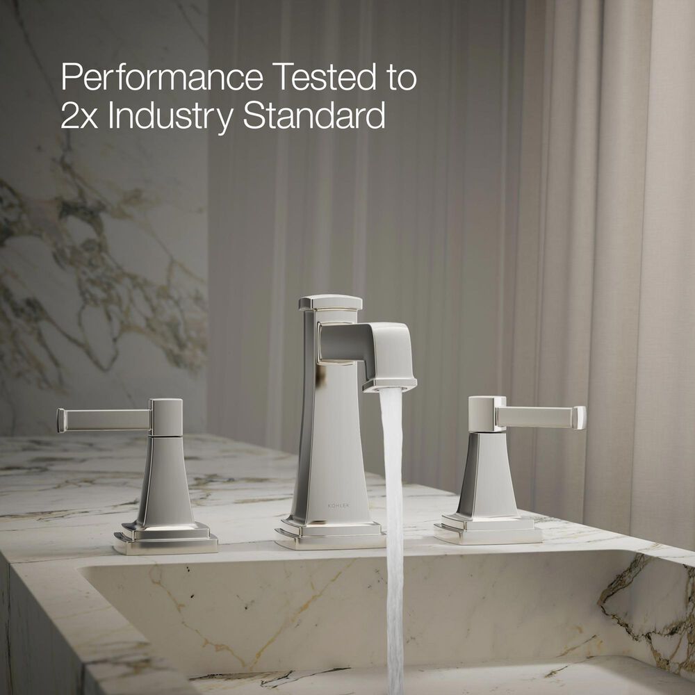 Kohler Riff Widespread Bathroom Sink Faucet in Vibrant Polished Nickel, , large