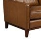 Italiano Furniture Weston 4-Piece Stationary Leather Living Room Set in Highland Brown, , large