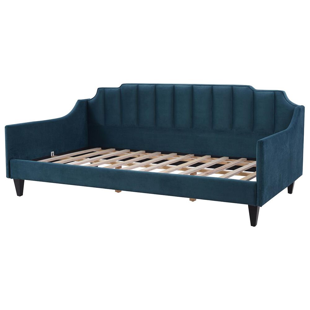 Jennifer Taylor Home Edgar Channel Tufted Sofa Bed Daybed in Satin Teal