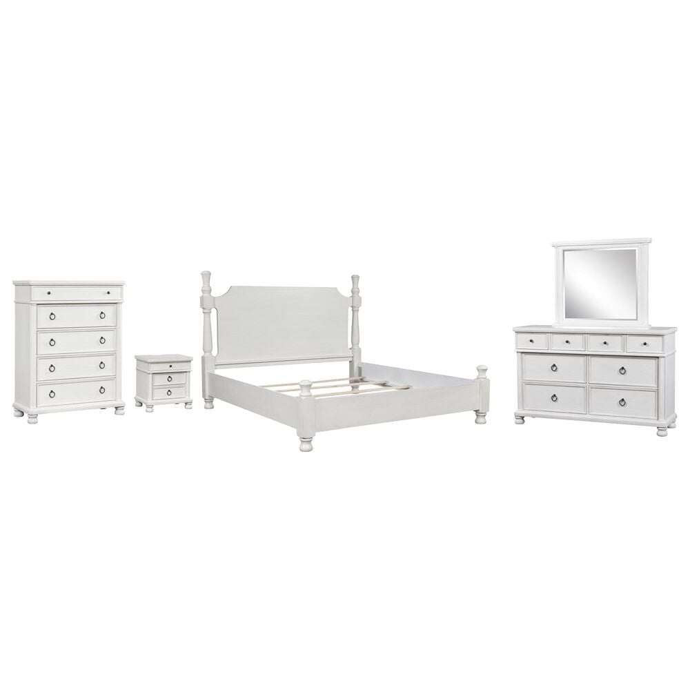Ashley Rowlenstown 5-Piece Queen Poster Bedroom Set in Antique White, , large