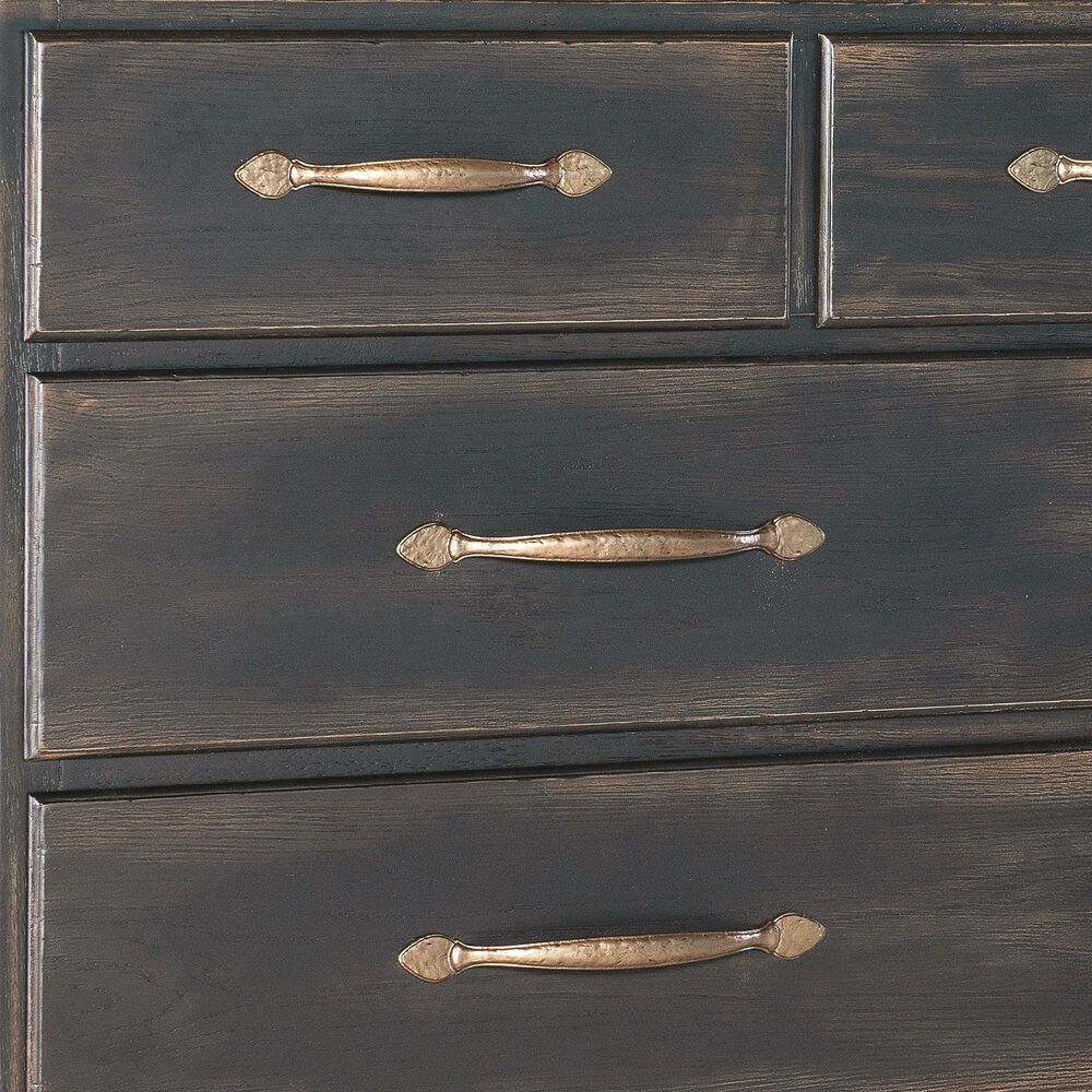 Hooker Furniture Americana 7-Drawer Dresser in Black and Antique Bronze, , large