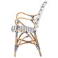 Baxton Studio Bryson Arm Chair in Natural Brown, Blue and White, , large