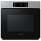 Samsung Bespoke 30" Single Electric Wall Oven with Convection in Stainless Steel & 30" Gas Cooktop in Stainless Steel, , large