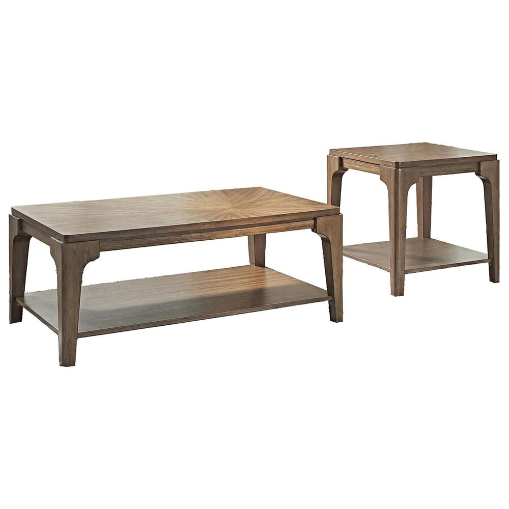 Everly Living Langford 2-Piece Table Set in Brown, , large