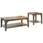 Everly Living Langford 2-Piece Table Set in Brown, , large