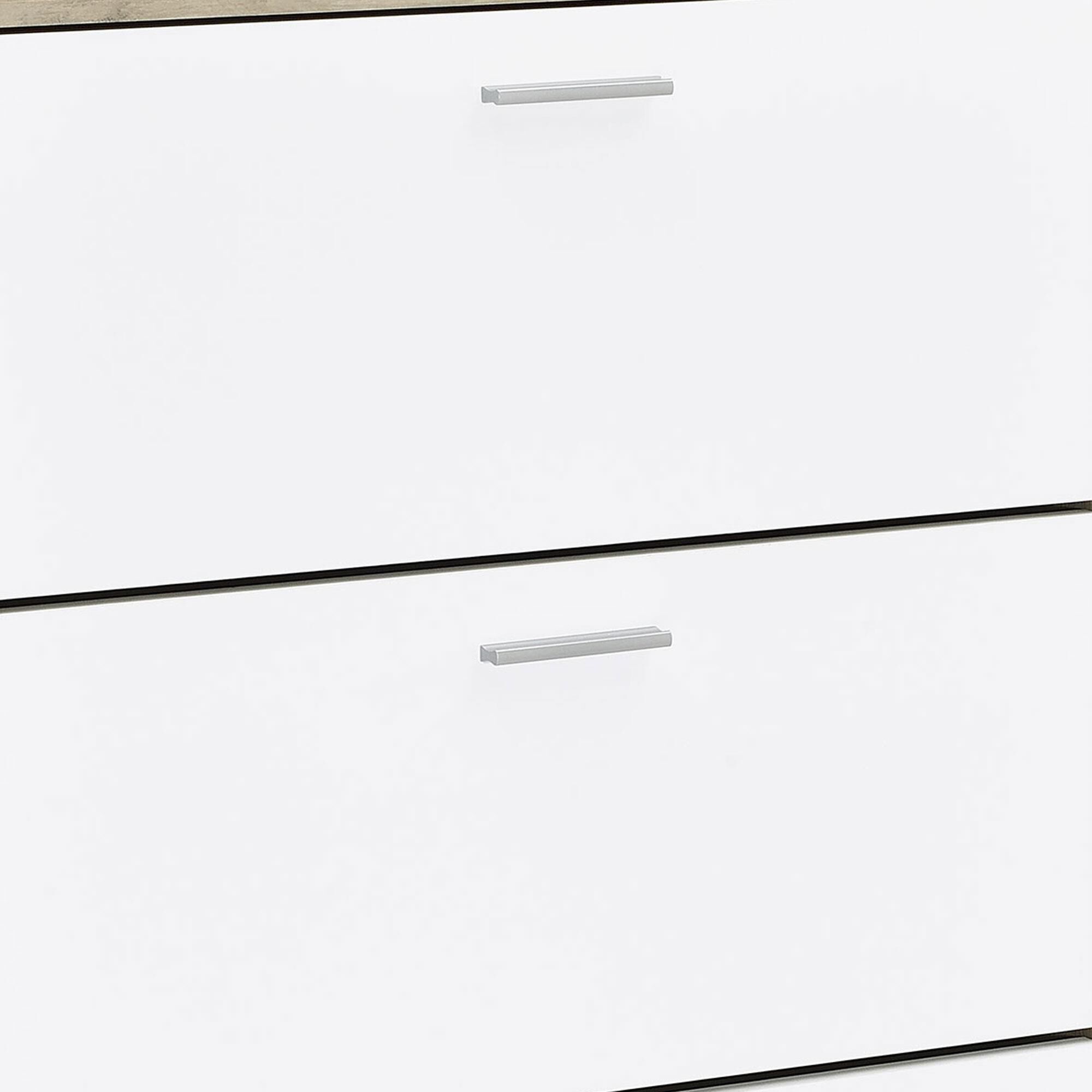 Coaster Denia 3-Tier Shoe Cabinet in Antique Pine and White