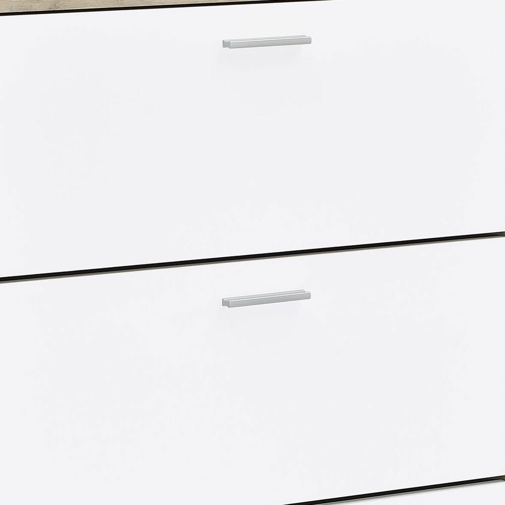 Coaster Denia 3-Tier Shoe Cabinet in Antique Pine and White, , large