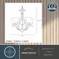 Vaxcel Monrovia 5-Light Chandelier in Brushed Nickel, , large