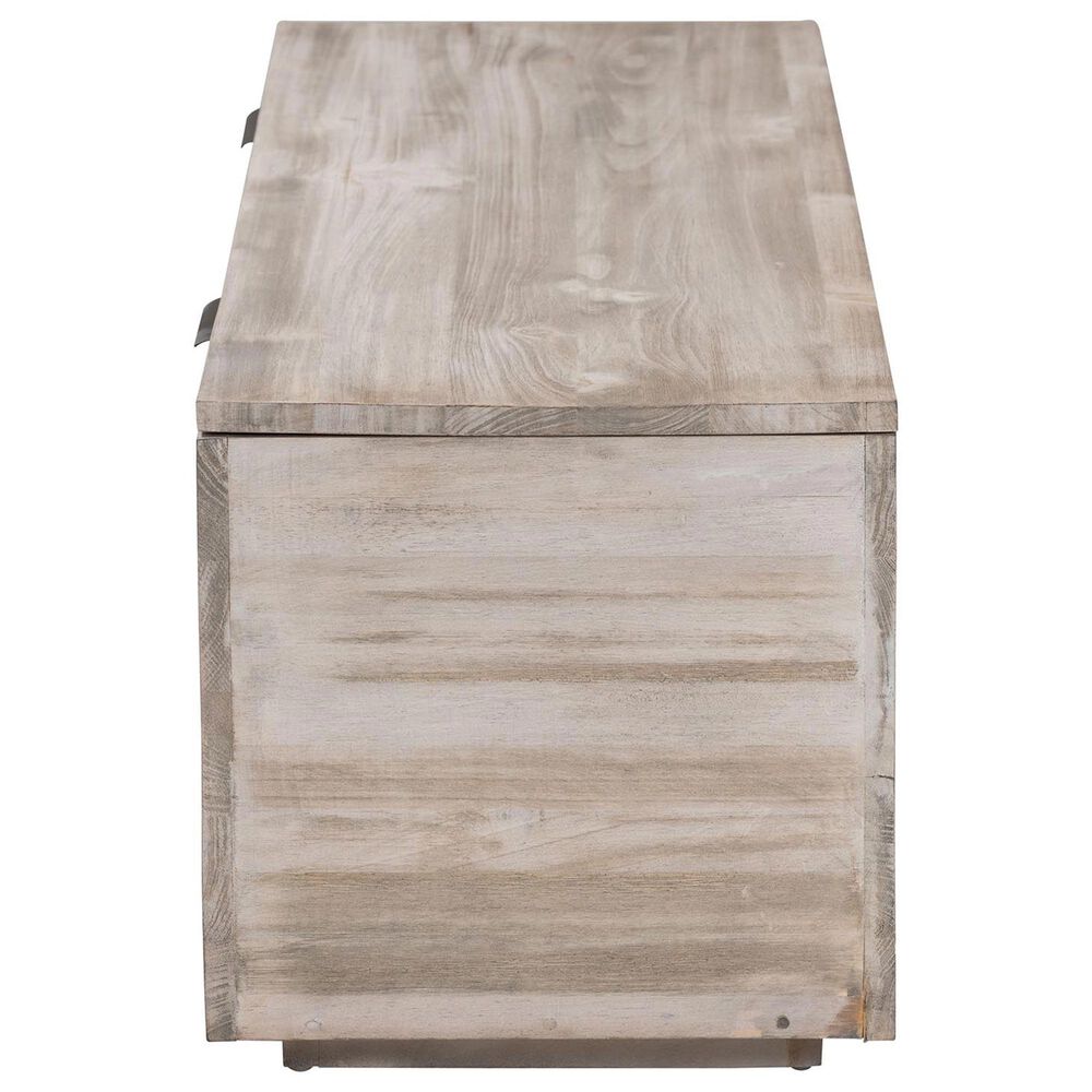 Baxton Studio Alvaro Storage Trunk with Hinged Lid in White Wash, , large