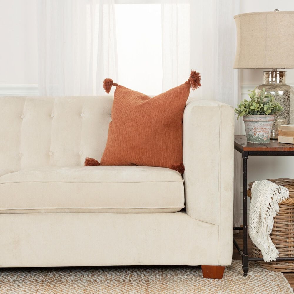 Rizzy Home 20&#39;&#39; x20&quot; Down Filled Pillow in Terra Cotta, , large