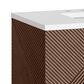 James Martin Vanities Marcello 36" Single Bathroom Vanity in Chestnut with 3 cm White Zeus Quartz Top and Rectangular Sink, , large
