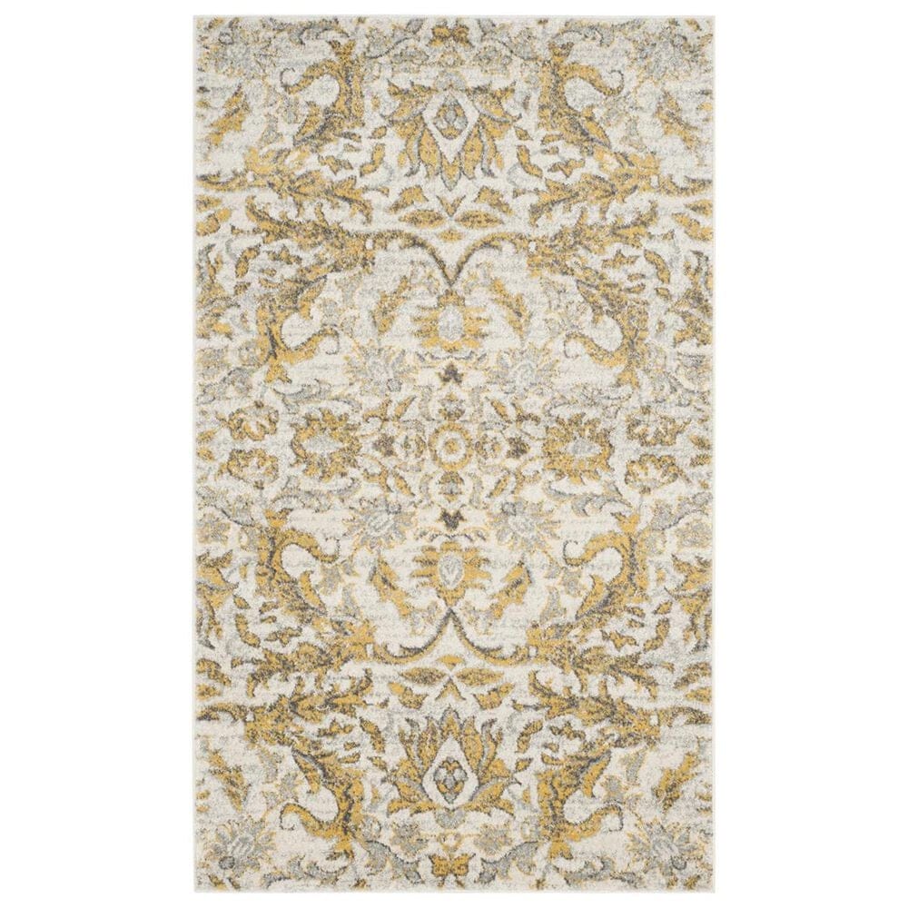 Safavieh Evoke EVK238S-3 3&#39; x 5&#39; Ivory/Gold Area Rug, , large