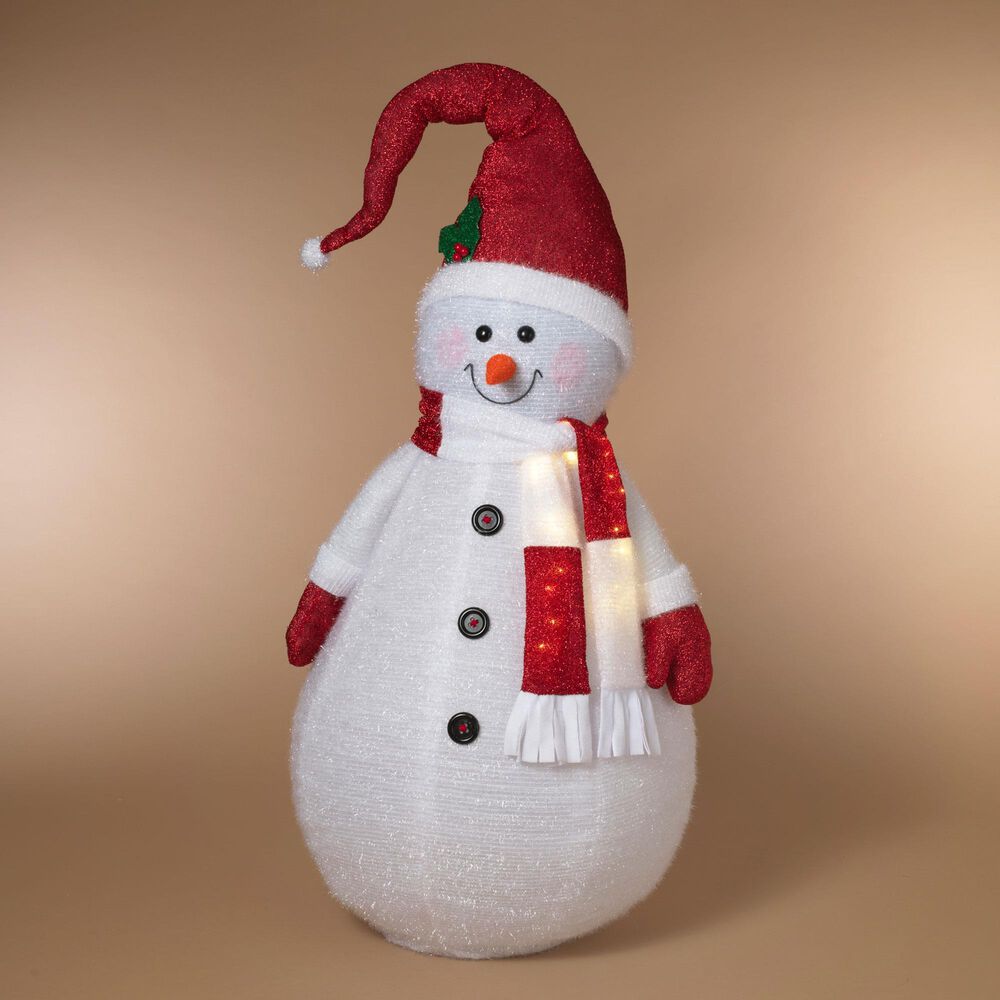 The Gerson Company 72&quot; Lighted Collapsible Snowman in Multicolor, , large