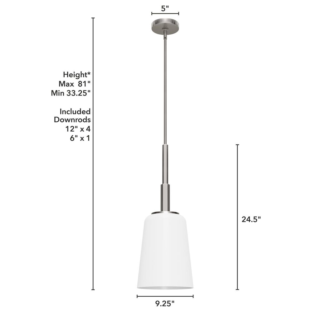 Hunter Nolita Medium Pendant in Brushed Nickel, , large