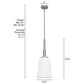 Hunter Nolita Medium Pendant in Brushed Nickel, , large