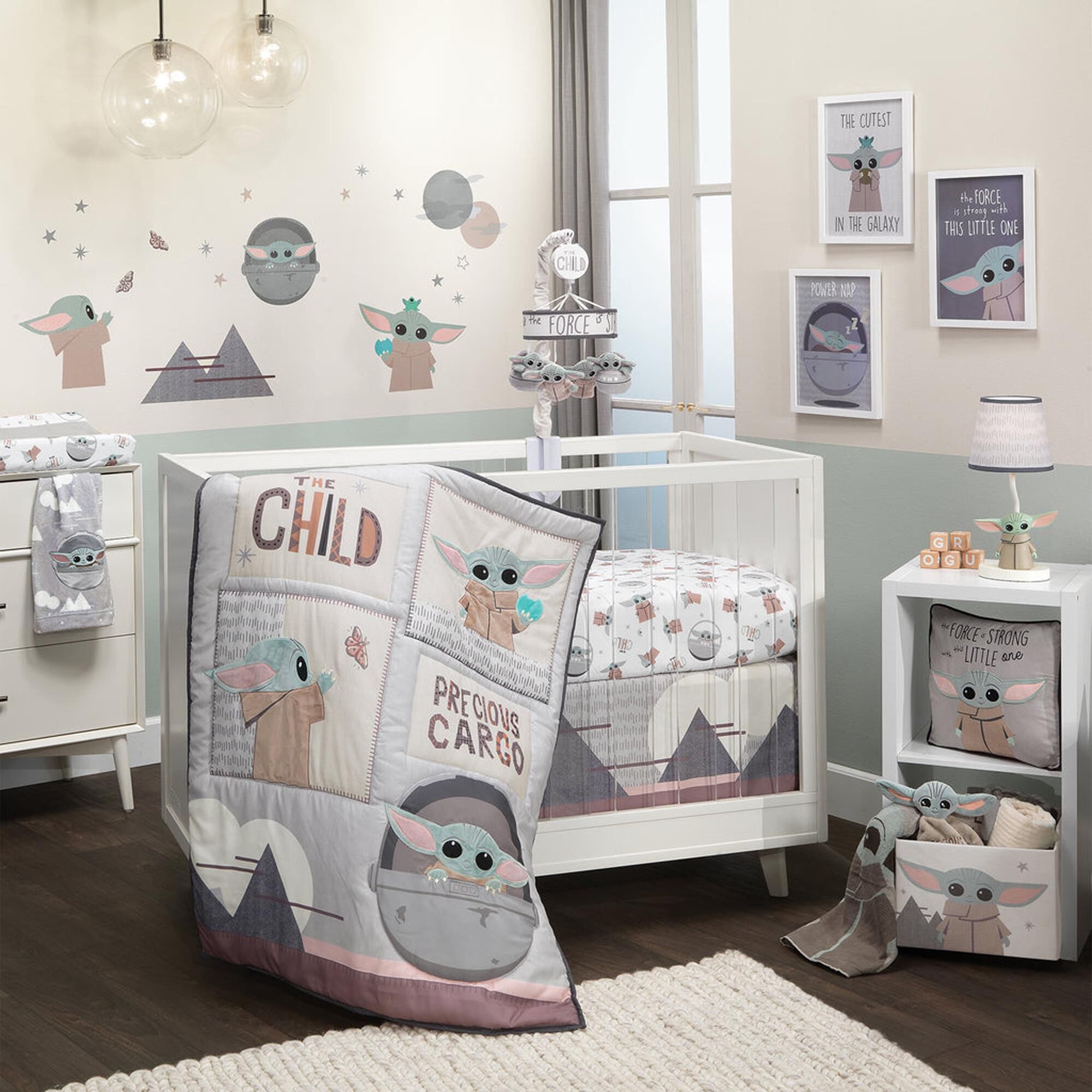 Lambs and Ivy Star Wars The Child Baby Yoda 3 Piece Baby Crib
