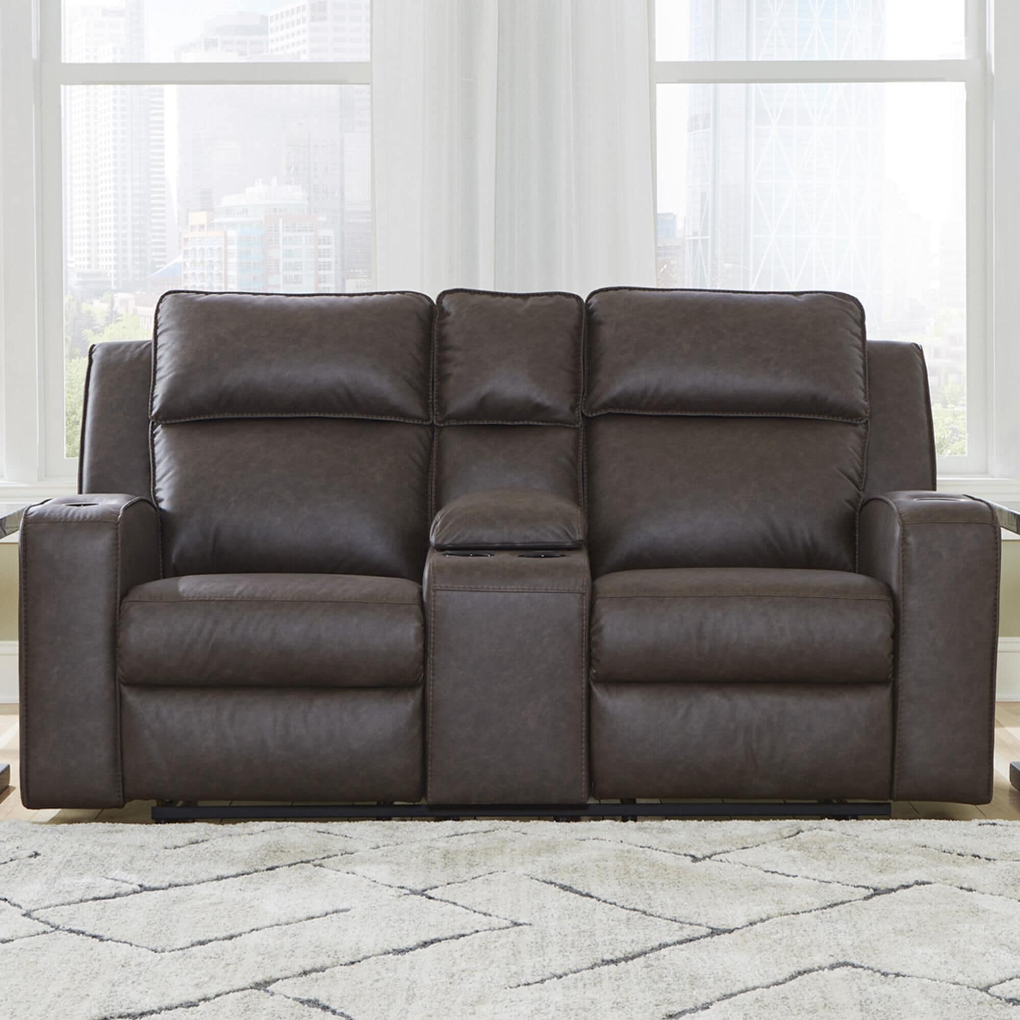 Signature Design by Ashley Lavenhorne Manual Loveseat in Granite NFM