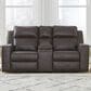 Ashley Lavenhorne Manual Loveseat in Granite, , large
