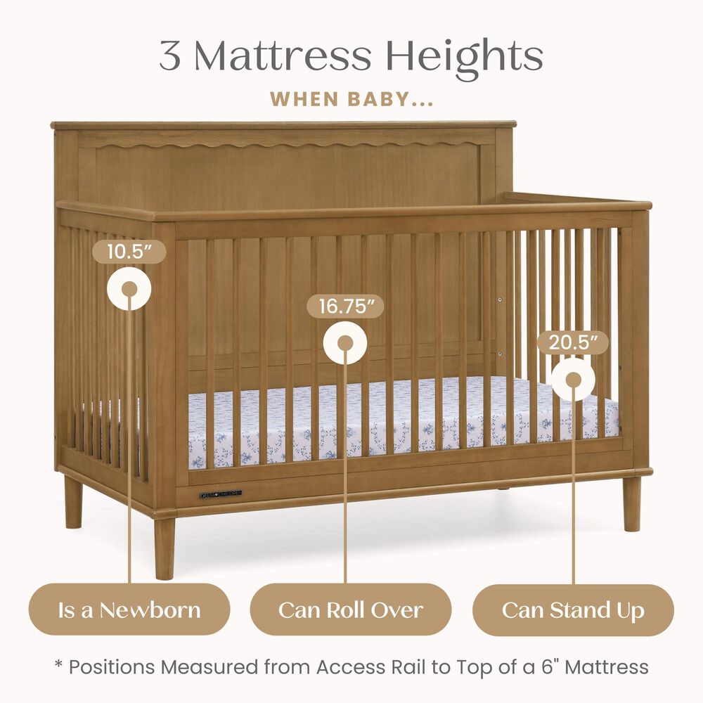 Delta Children Penelope 6-In-1 Convertible Crib in Acorn, , large
