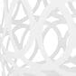 Hearth and Haven Cylindrical-Shaped Iron Patio End Table in White (Set of 2), , large