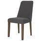 Ashley Lyncott Side Chair with Charcoal Cushion in Brown, , large