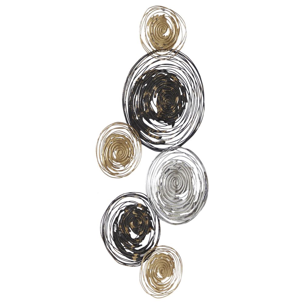 Maple and Jade 27&quot; x 42&quot; Abstract Wall Decor in Gold, Silver and Black, , large